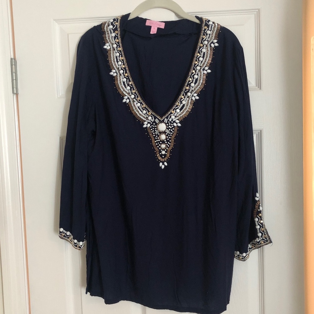 Lilly Pulitzer beaded tunic, XL
